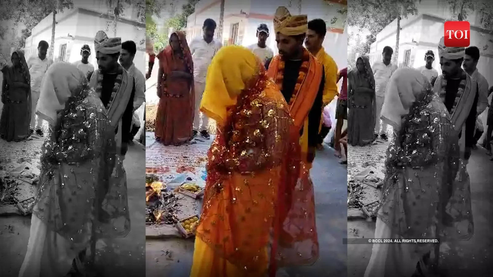 Muslim Girl Ties the Knot with Hindu Boy in Temple, Wedding Video Goes Viral Viral Videos