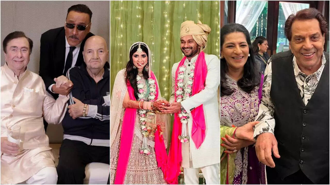 Videos of celebs at Premnath's grandson Adiraj's wedding
