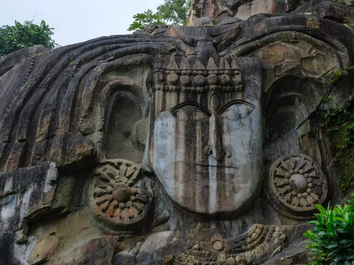 Were these giant rock sculptures in India built overnight?