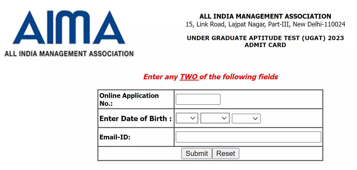 AIMA UGAT Admit Card 2023 released on aima.in, download link here – Times of India