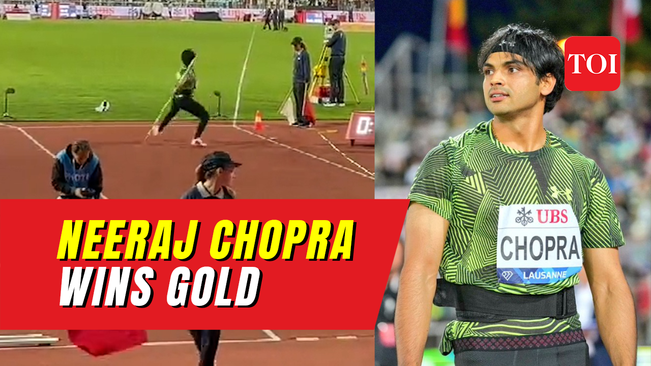 Watch Neeraj Chopra wins gold in Lausanne Diamond League Title After