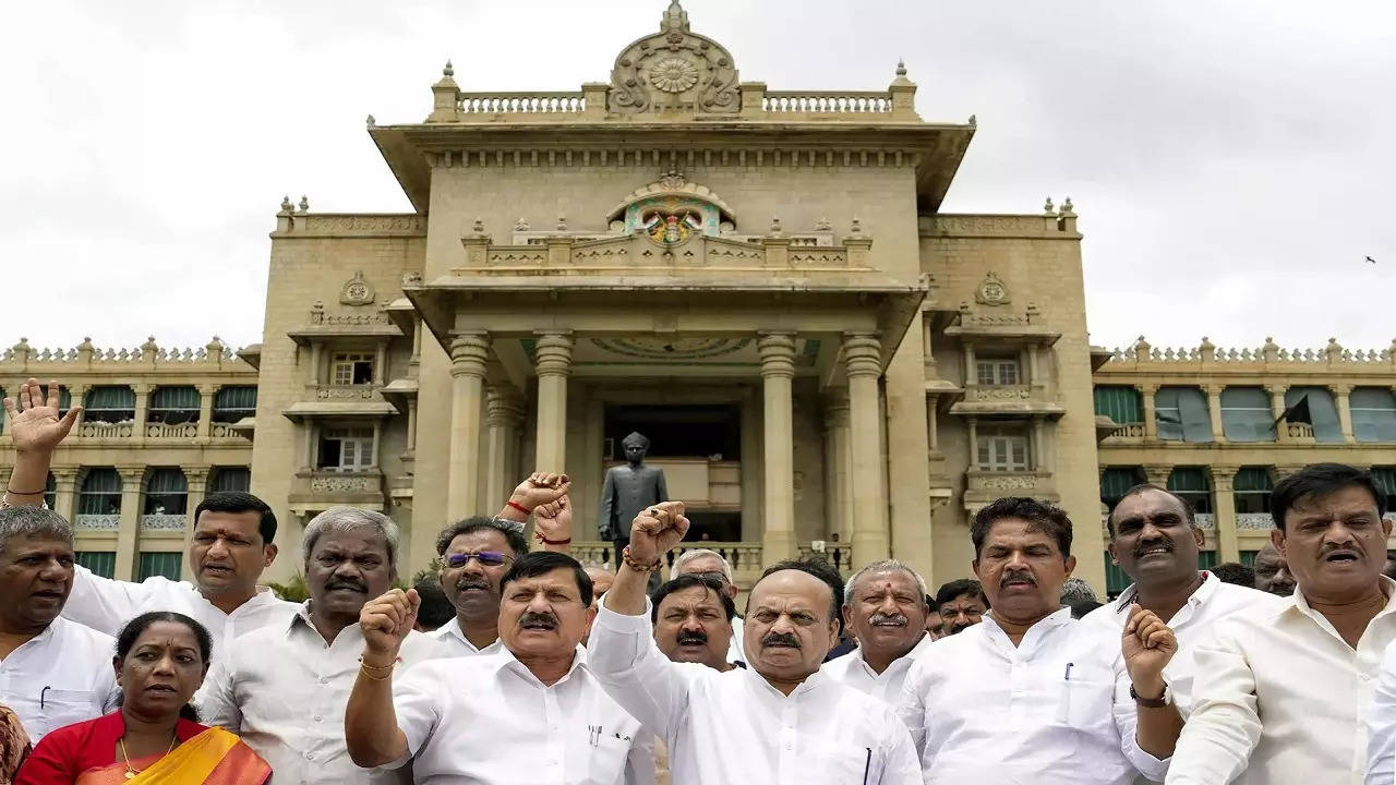 Karnataka opposition boycotts assembly session over IAS cadre’s deputation for I.N.D.I.A meet | Bengaluru News – Times of India