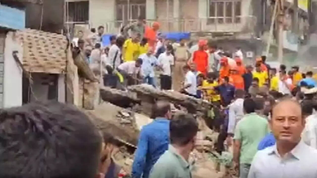2-storey building collapses in Junagadh, several feared trapped