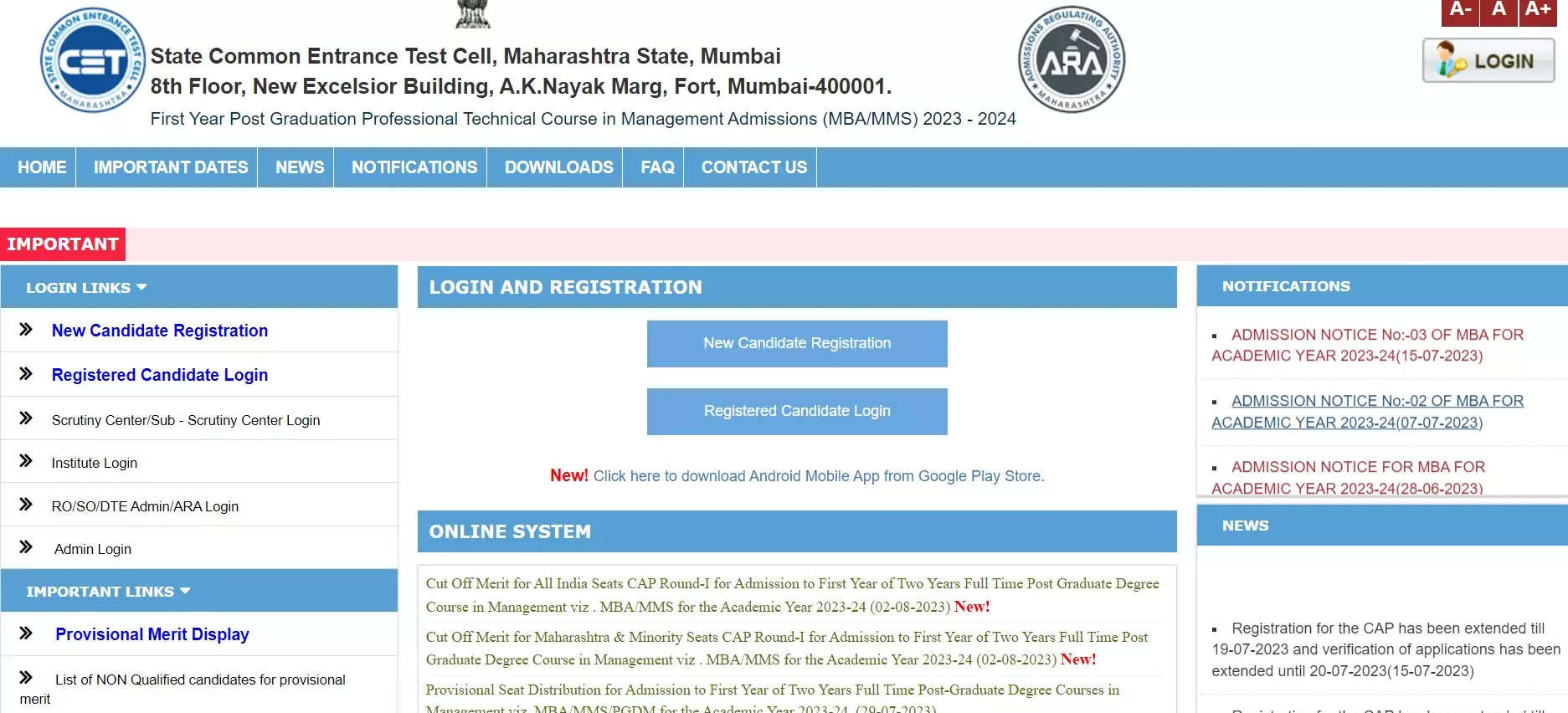 MHT MBA CET Cutoff 2023 released on cetcell.mahacet.org, CAP Round 1 Cutoff Merit List here – Times of India