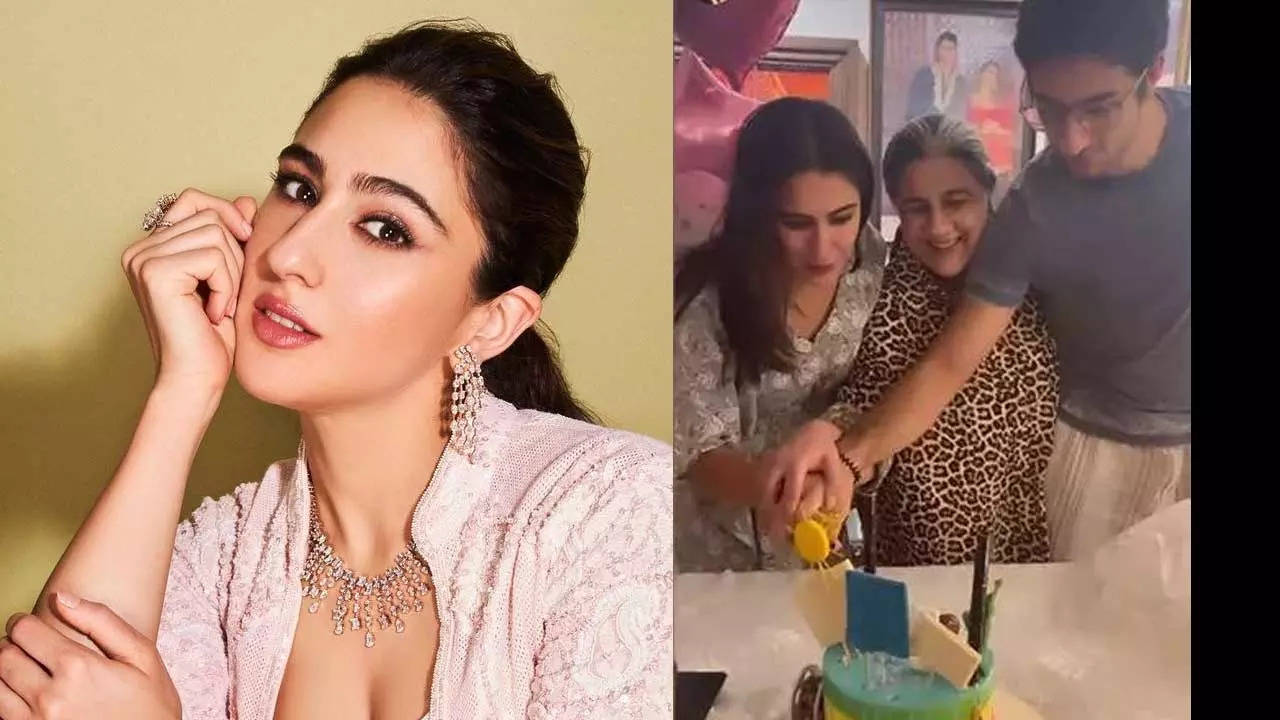 Sara Ali Khan celebrates birthday with mom Amrita Singh, brother Ibrahim |  Hindi Movie News - Times of India