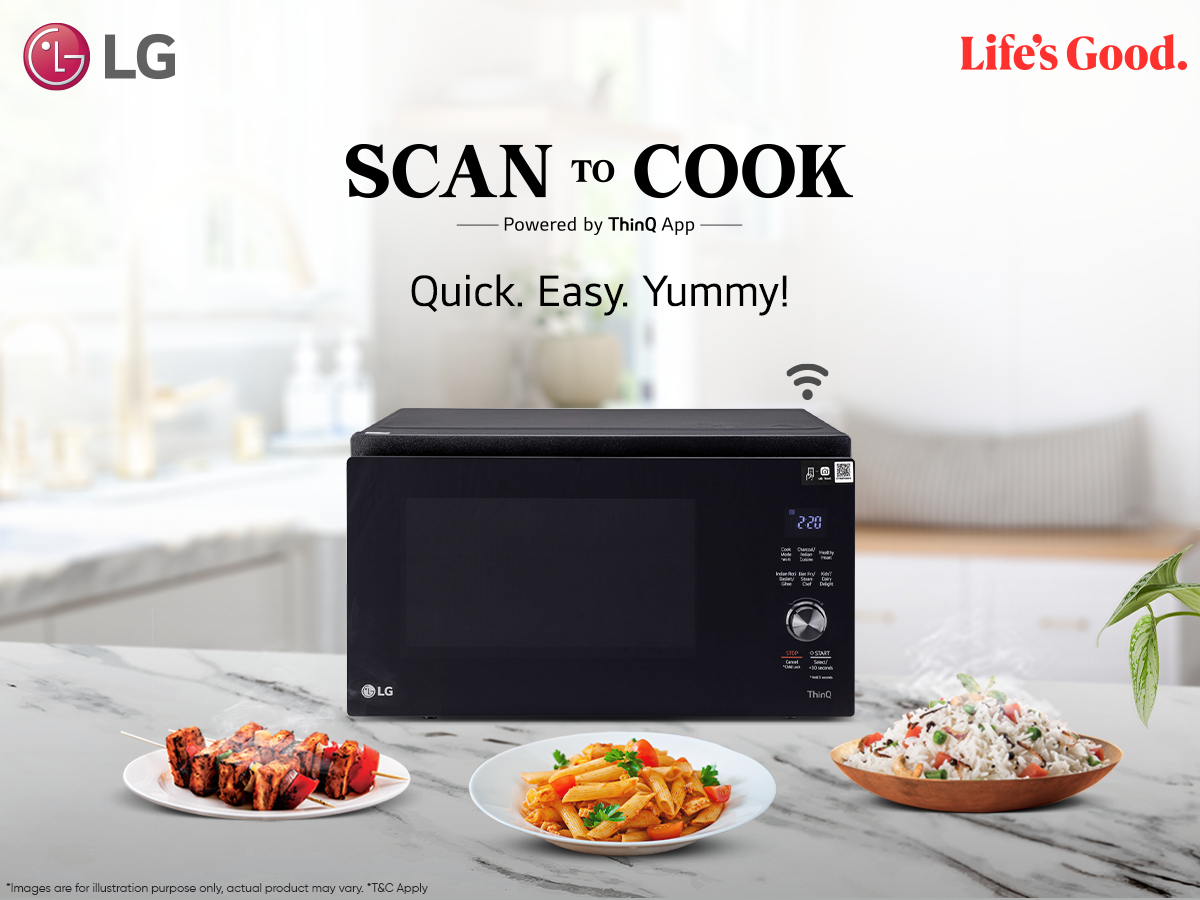 ScantoCook feature, Diet Fry & Ghee in 12 mins How LG’s range of Microwave Ovens is making