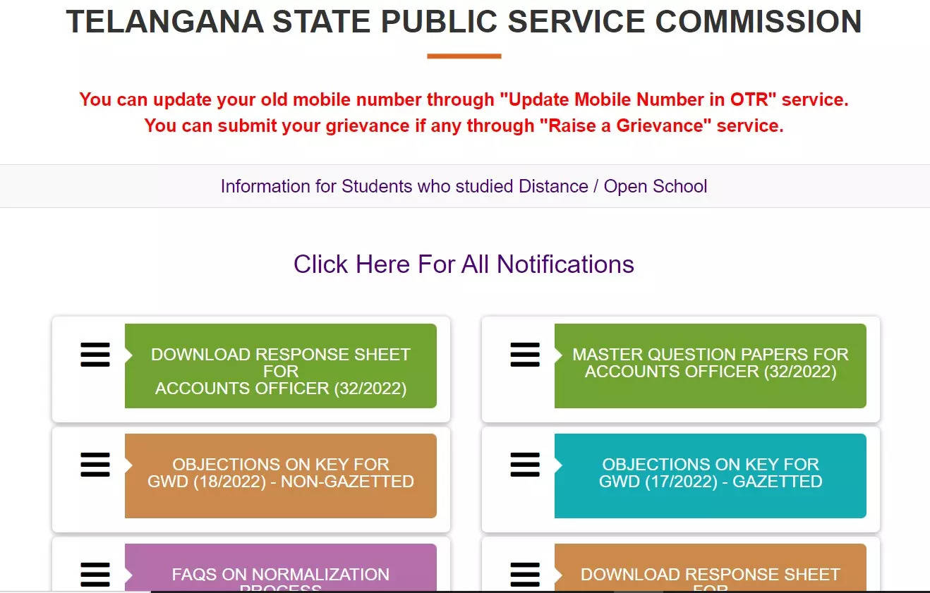 TSPSC Answer Key 2023 released for AO, JAO & other exams on tspsc.gov.in, direct link here – Times of India