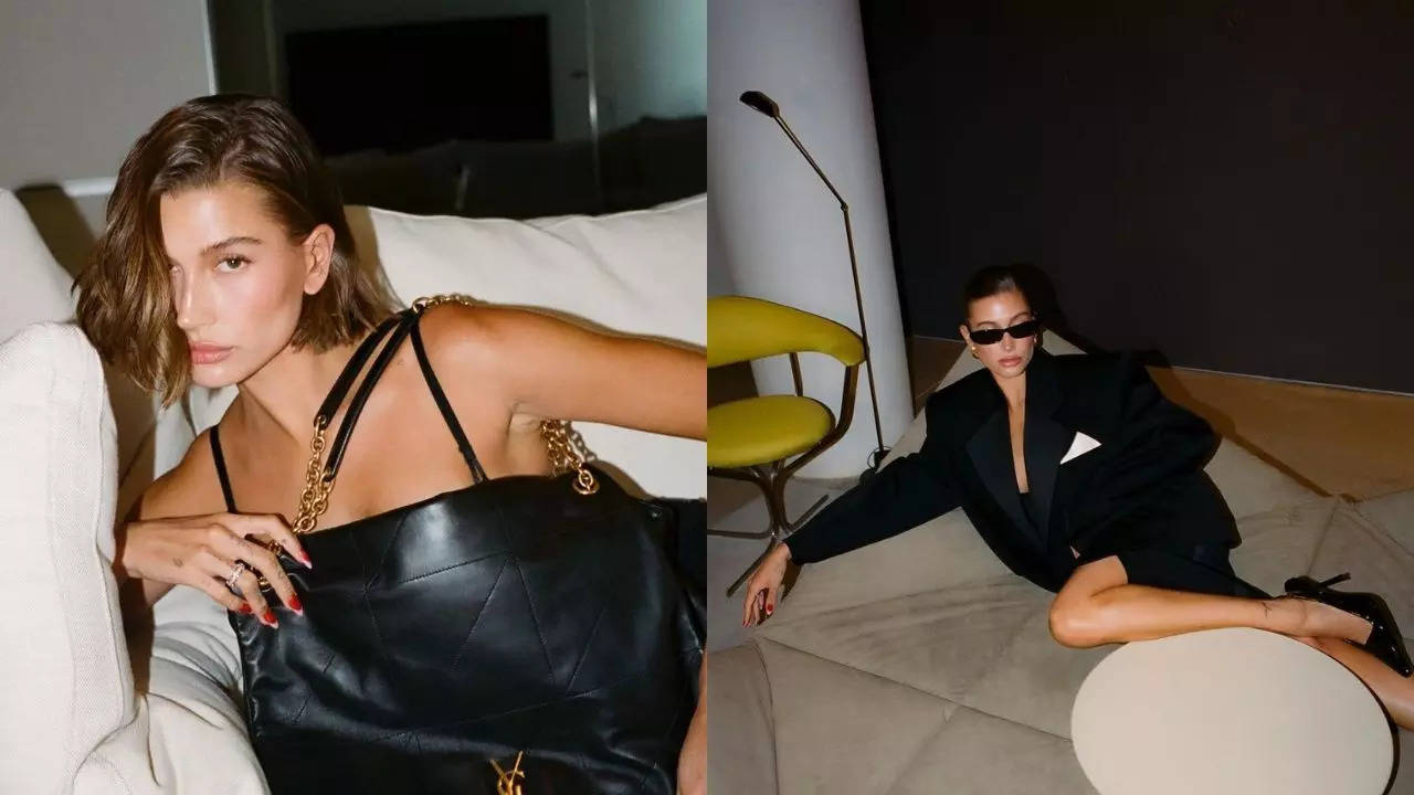 Hailey Bieber makes bold fashion decisions for date night. Source: @haileybieber/Instagram