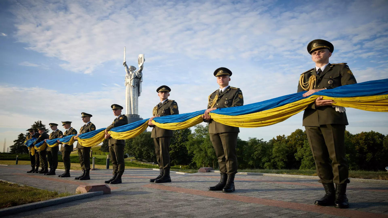 Ukraine forces raise national flag in Robotyne in Zaporizhzhia region