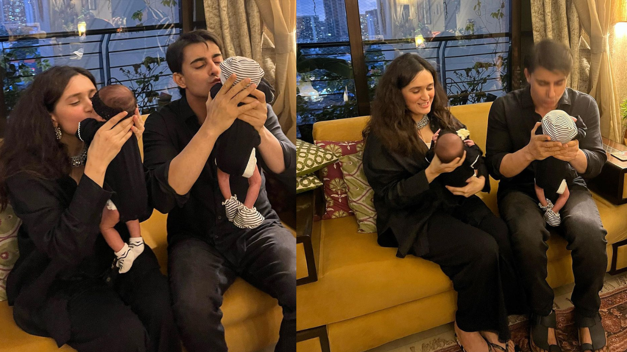 Pankhuri Awasthy and Gautam Rode celebrate one month birthday of their twin babies; says “Mumma and Daddy Love you so so much!”