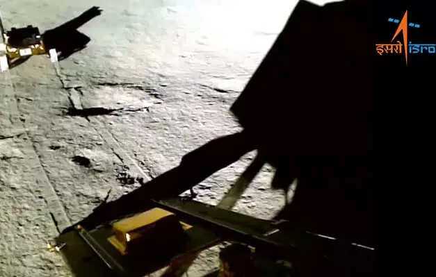 Rover surmounts its first lunar obstacle: A 100mm-deep crater