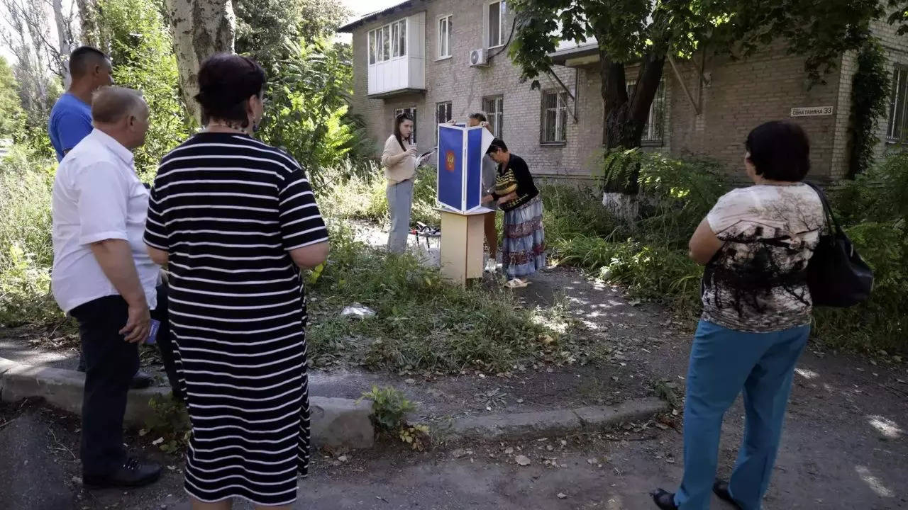 Russia holds elections in occupied Ukrainian regions in an effort to tighten its grip there