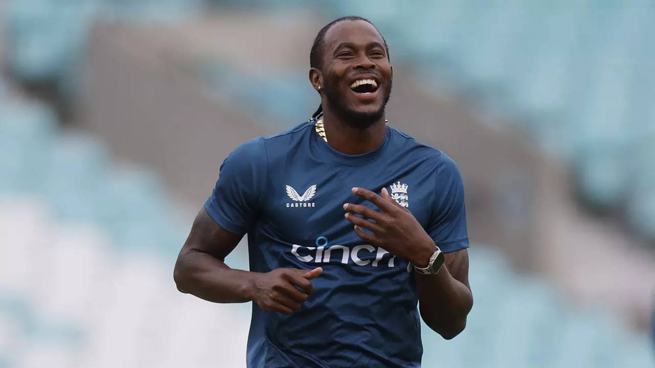 England's Jofra Archer during practice. (Reuters Photo)