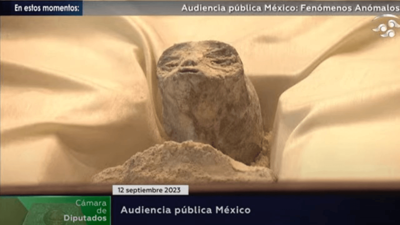 &lsquo;Alien&rsquo; bodies displayed during public hearing in Mexico