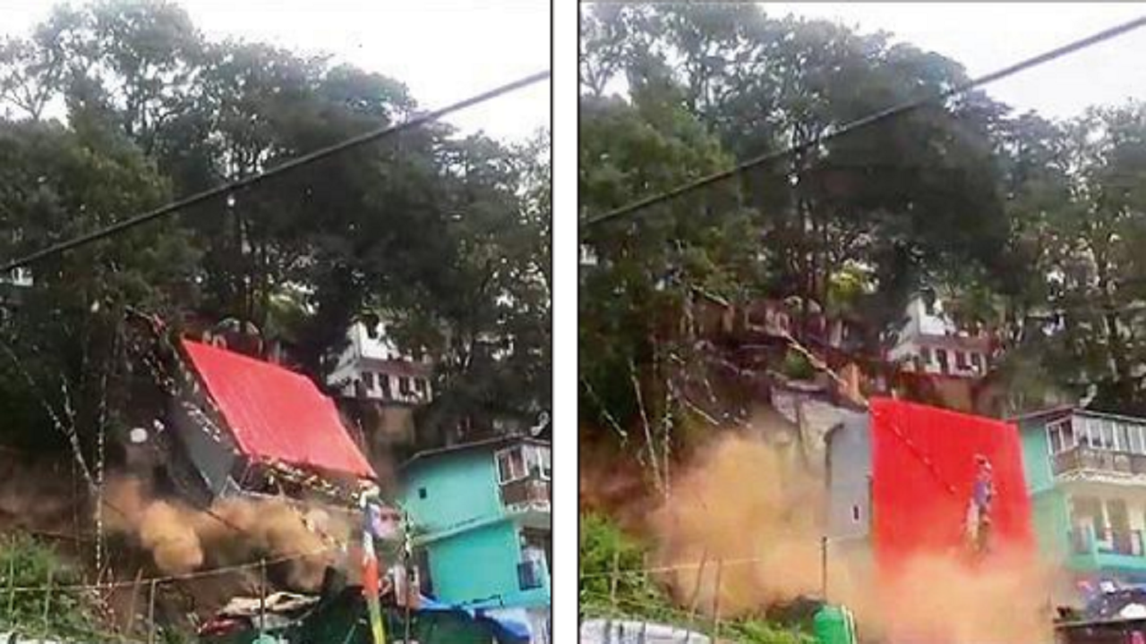 Caught on cam: Building in Nainital falls like pack of cards