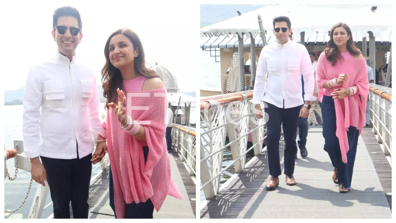 FIRST PICS! Parineeti Chopra and Raghav Chadha look resplendent as a married couple | Hindi Movie News