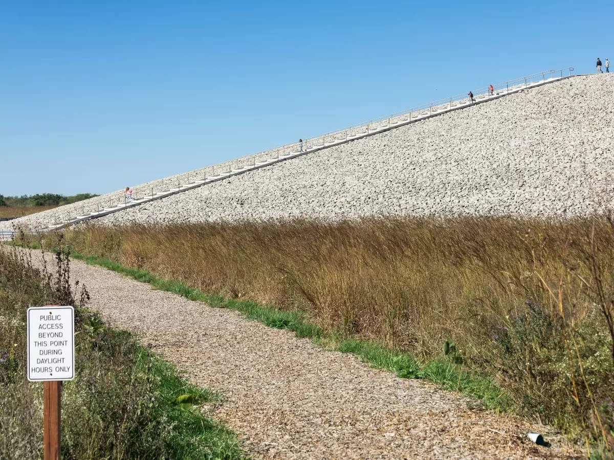 Visitors can climb this hill that’s made up of nuclear waste!