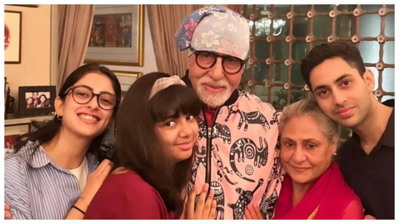Navya Naveli Nanda wishes 'nana' Amitabh Bachchan on his 81st birthday with an UNSEEN photo featuring Aaradhya, Agastya and Jaya Bachchan - See post