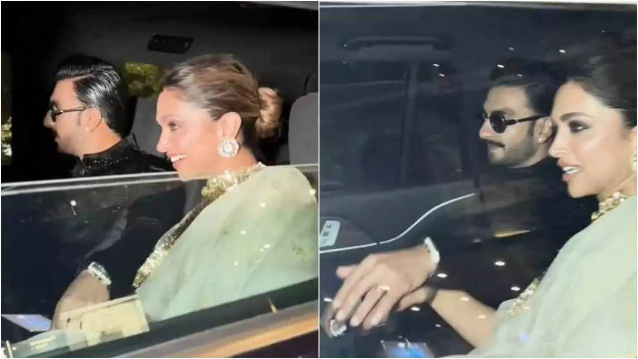 Ranveer Singh and Deepika Padukone steal hearts with their PDA publish attending a marriage reception in Mumbai | Hindi Film Information