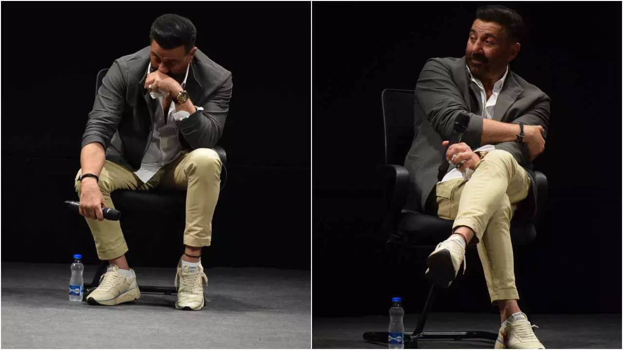 Sunny Deol: Sunny Deol cries at IFFI 2023 Masterclass as Rajkumar Santoshi says, ‘Business didn’t do justice to his expertise however God did’