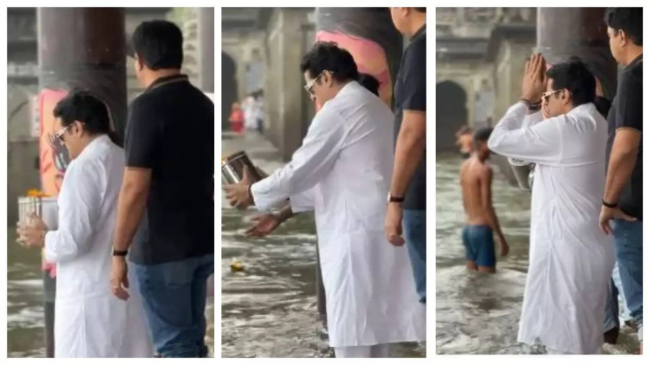 Armaan Kohli immerses his father's ashes