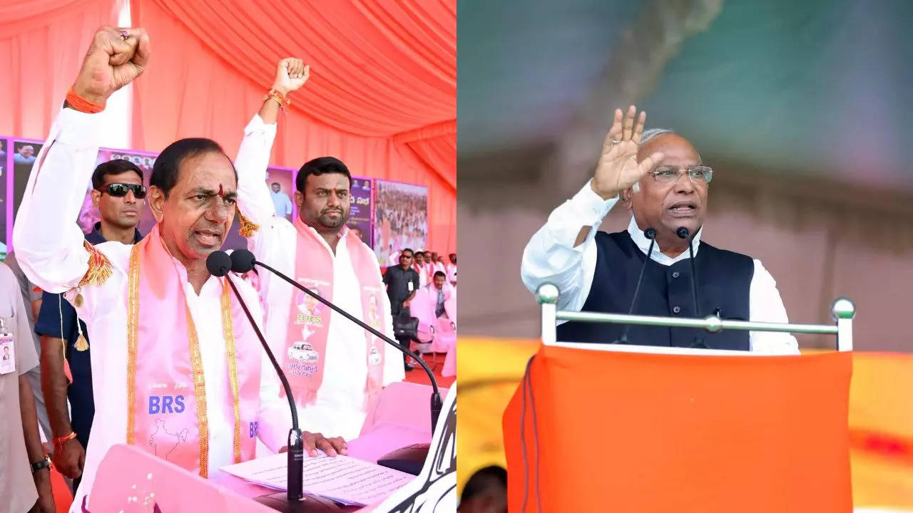 KCR sees a Cong conspiracy, Kharge blames 'lust for power'