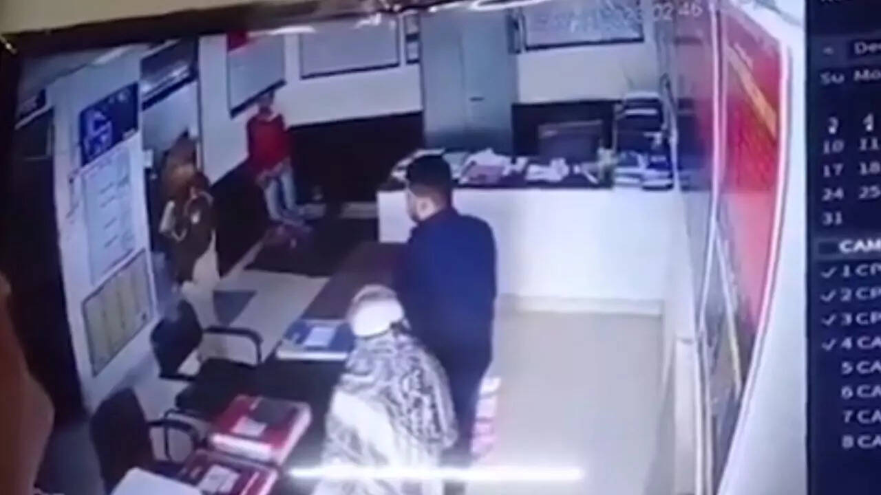 On cam: Woman critical after accidental firing inside UP thana