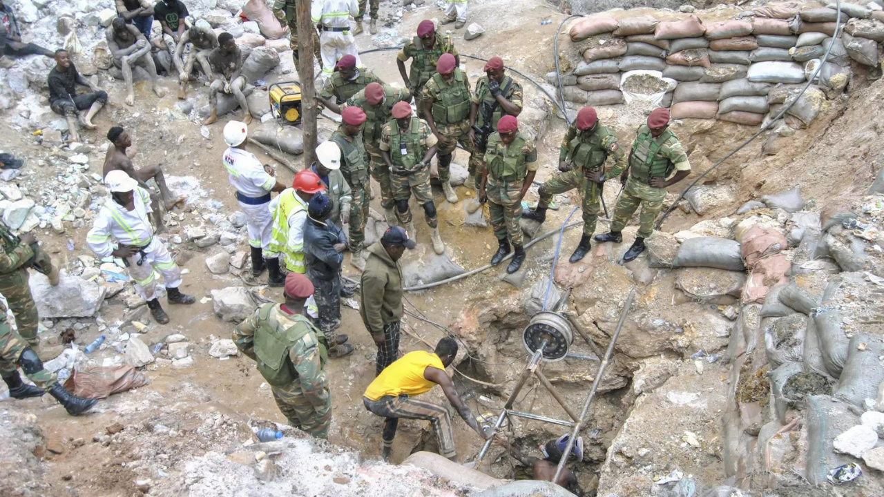 Rescuers have recovered 11 bodies after landslides at a Zambia mine. More than 30 are feared dead