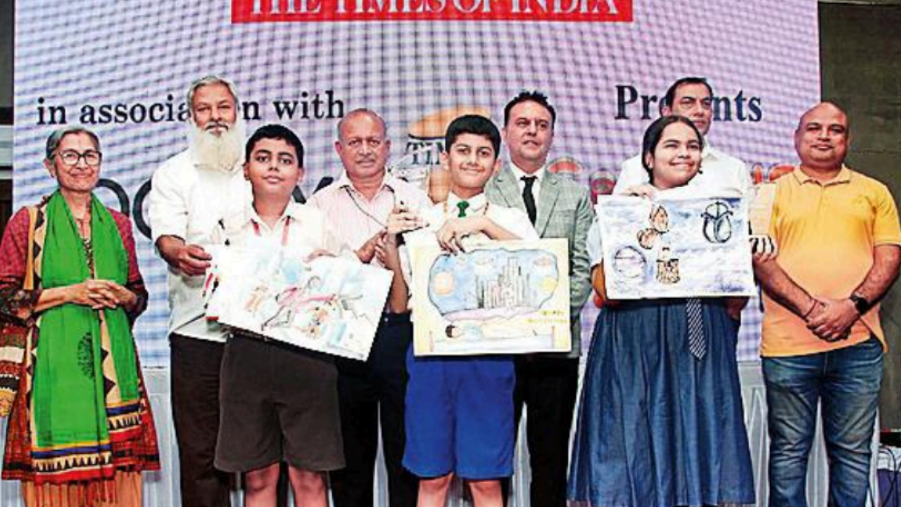 City kids reveal their inner artists at painting contest | Mumbai News – Times of India