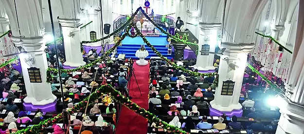 Century-old churches in city light up for Christmas