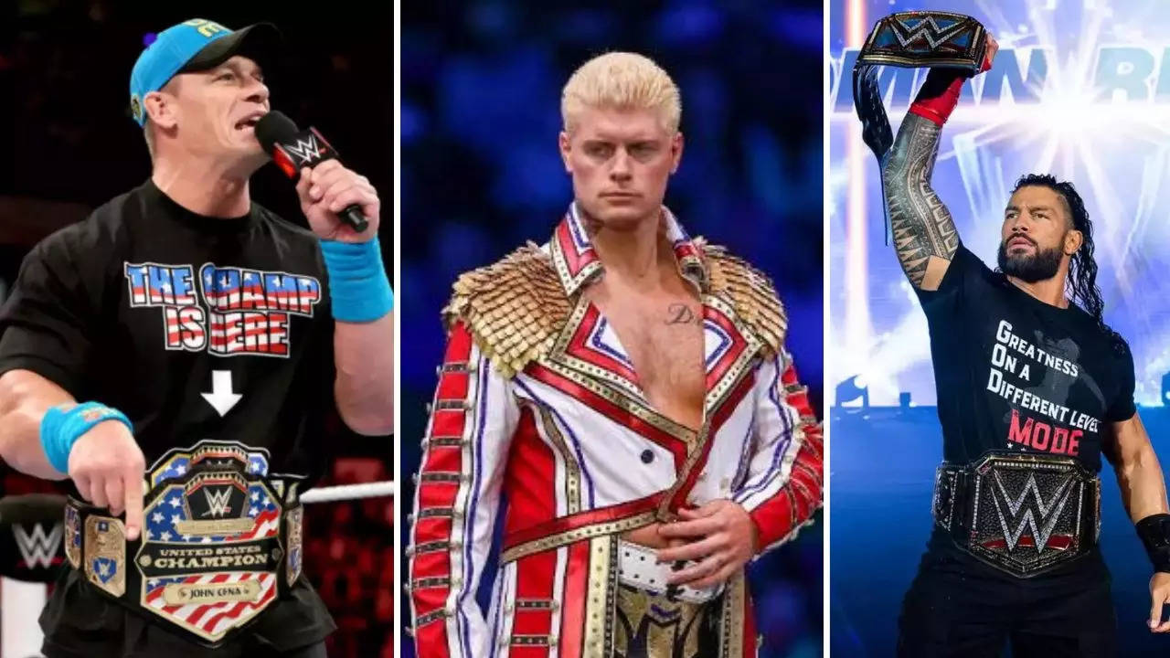 John Cena, Cody Rhodes, and Roman Reigns