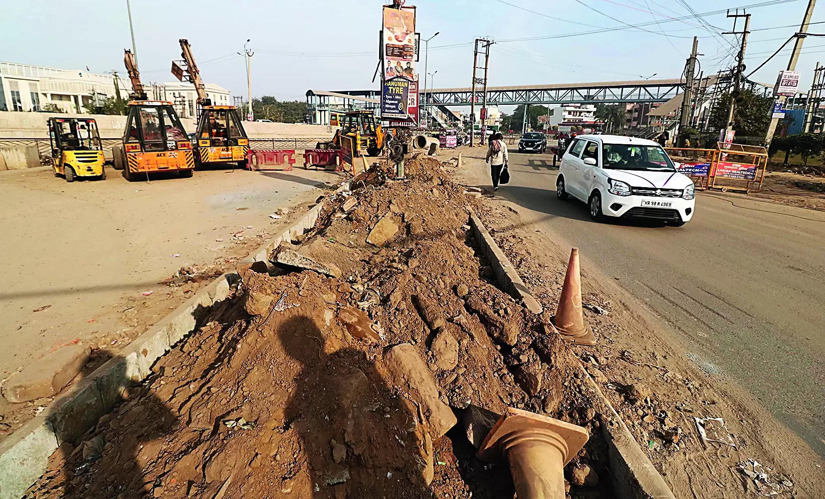 Drain Repair Late By Mths, Commuters Face The Woes | Gurgaon News – Times of India