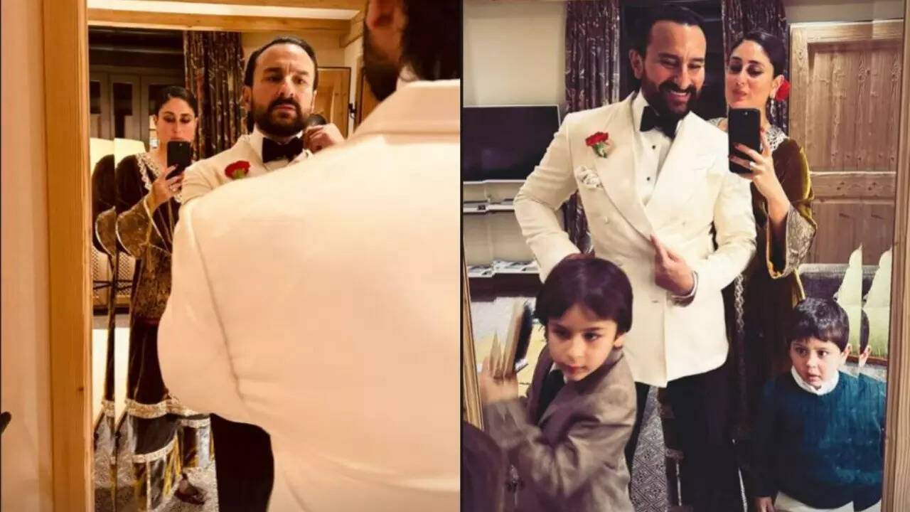 Kareena, Saif exude royalty as they dress for New Year