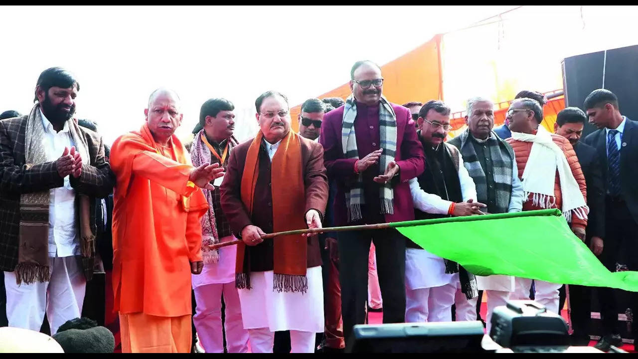 Under Yogi Adityanath, UP writing new story of development: JP Nadda | Lucknow News – Times of India