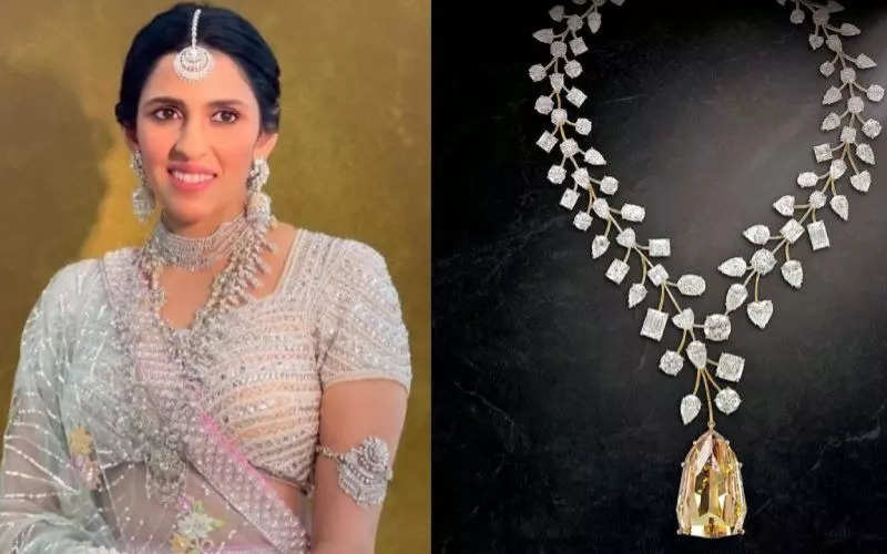 Shloka Mehta Expensive Necklace: Nita Ambani’s gift to ‘Bahu’ Shloka Mehta, a diamond necklace with 91 diamonds is off the shelf | – Times of India