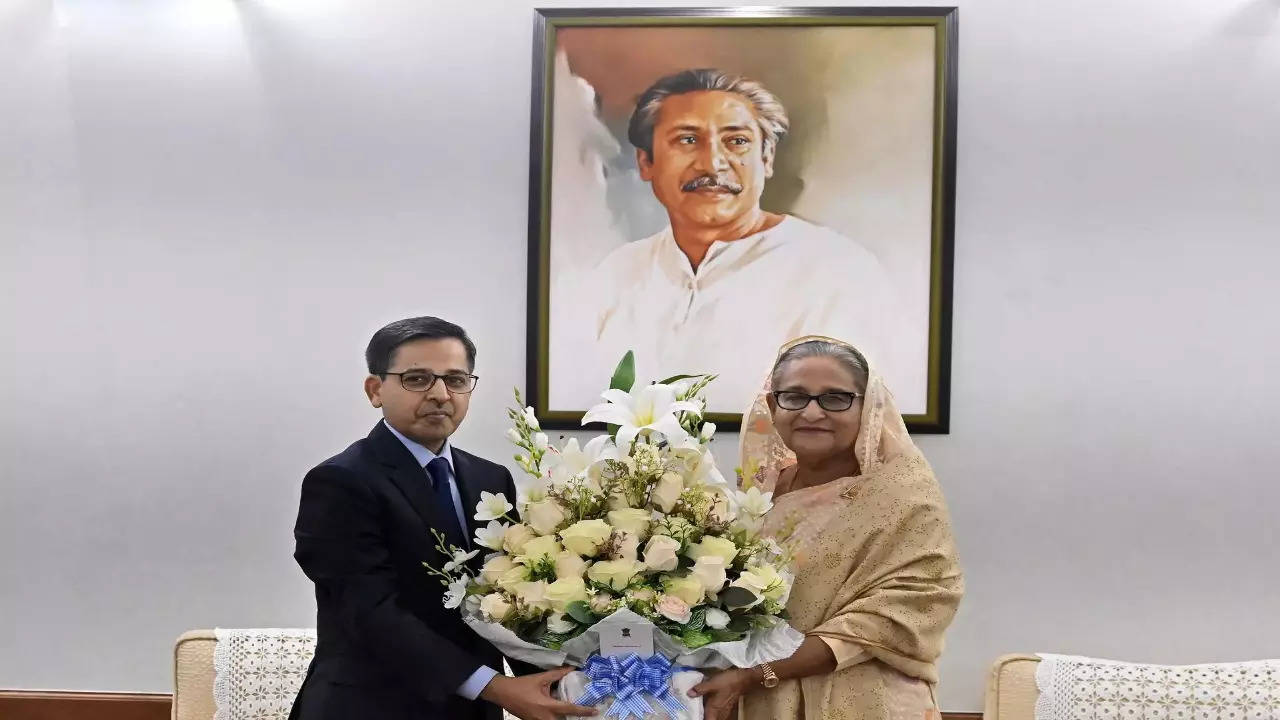 msid 106634496,imgsize 49722 Indian envoy meets Bangladesh PM Sheikh Hasina, conveys greetings on re-election