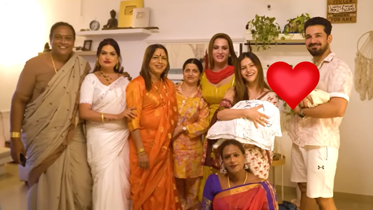 Rubina Dilaik and her little angels celebrate their first Lohri in a special way; family receives blessings from the transgender community