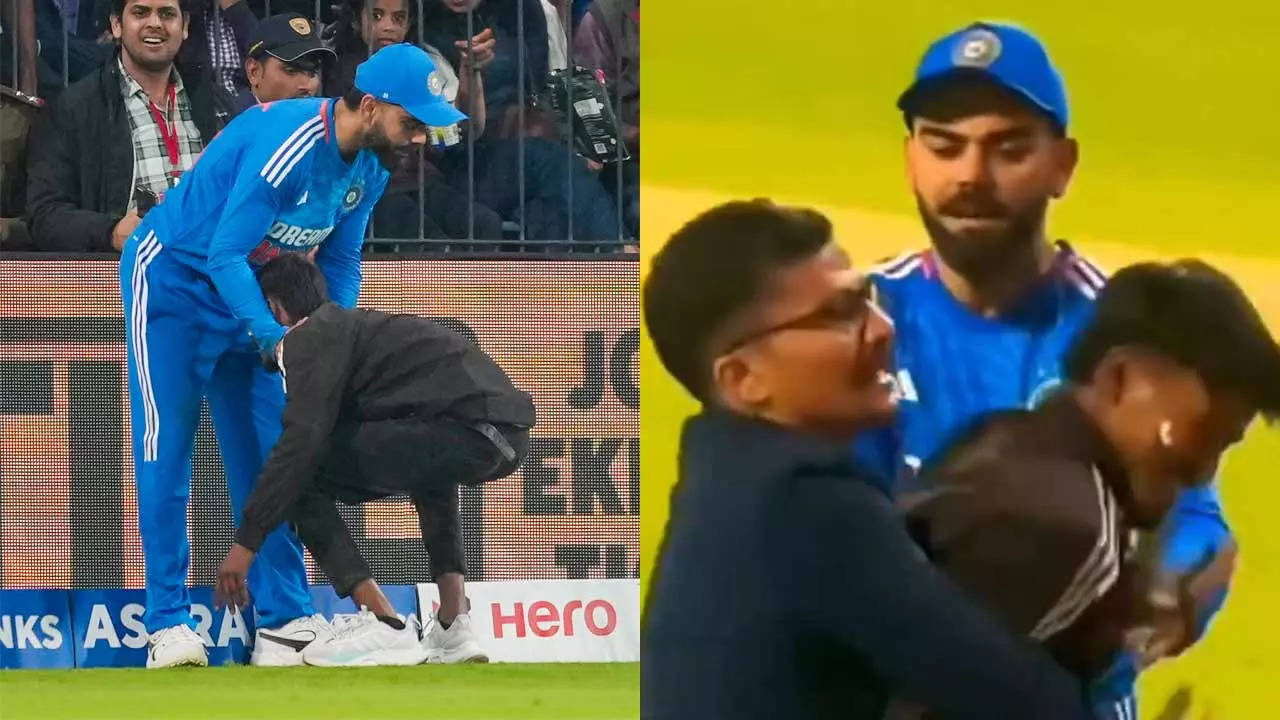 Watch: Kohli urges security personnel to show kindness to fan