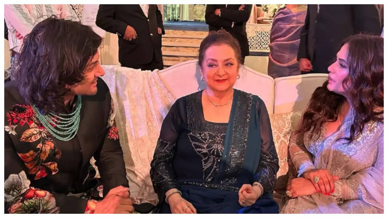 Ali Fazal shares a priceless photograph with Saira Banu from Ira Khan and Nupur Shikhare’s wedding ceremony reception |