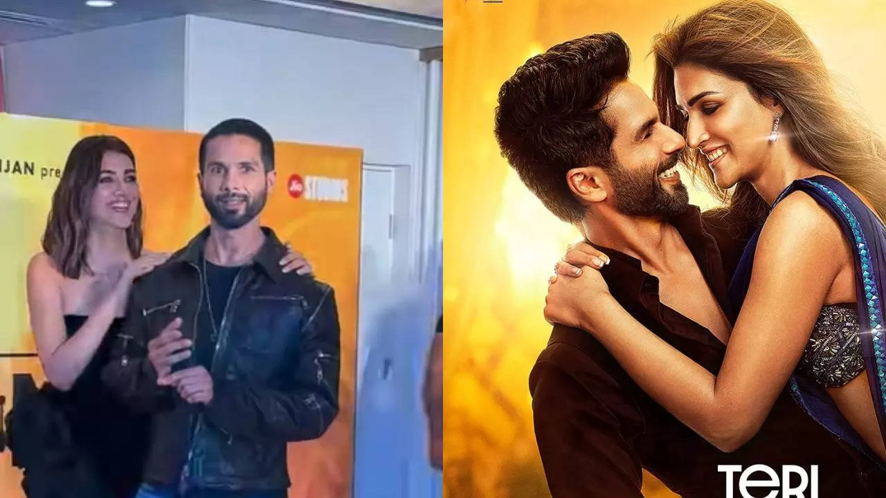 Shahid Kapoor takes class for paparazzi on how to pronounce Kriti Sanon’s name correctly at ‘Teri Baaton Mein Aisa Uljha Jiya’ trailer launch | Hindi Movie News – Times of India