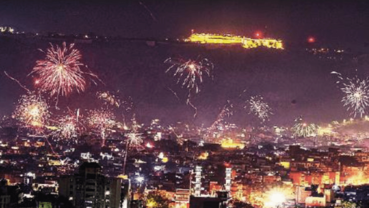 People celebrate with special prayers, firecrackers in Jaipur | Jaipur News – Times of India