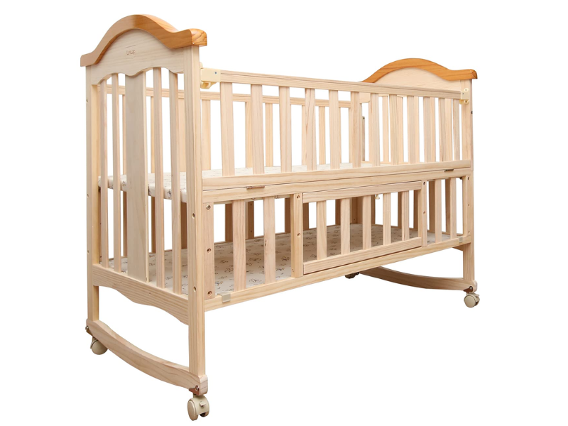 LuvLap Wooden Baby Cot