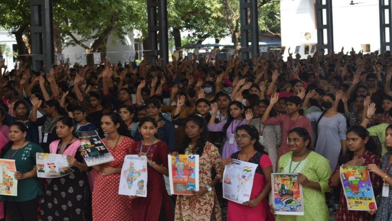 Stella Maris conducts awareness campaign for first-time voters | Chennai News – Times of India