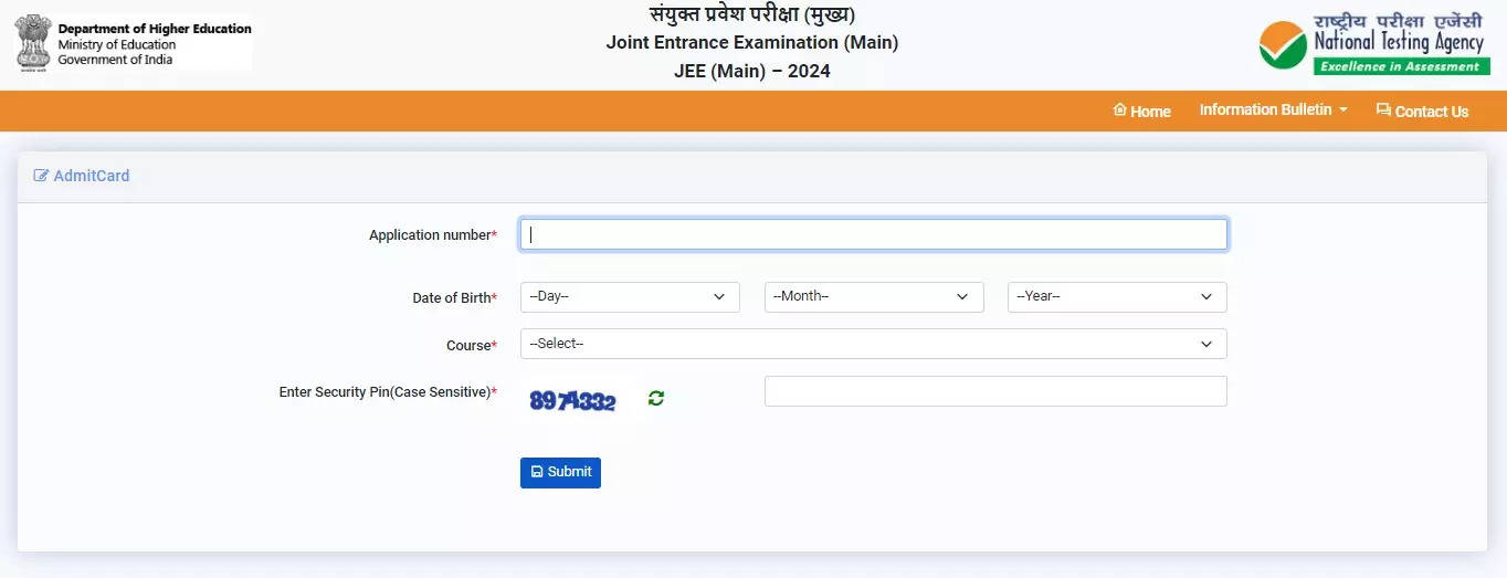 <p>JEE Main 2024 Admit Card<span class="redactor-invisible-space"></span><br></p>