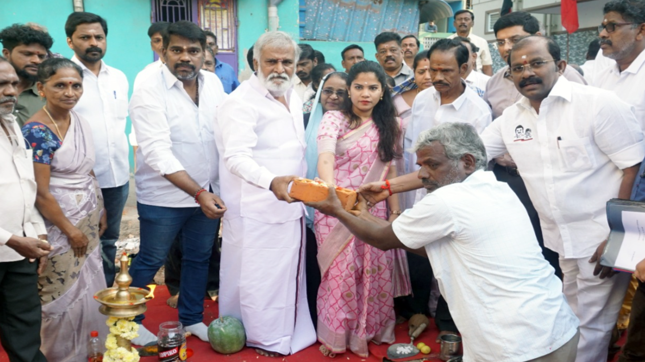 Minister Inaugurates Construction of School Building in Pulianthope | Chennai News – Times of India