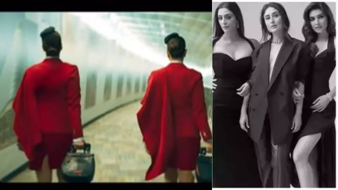Kareena Kapoor Khan, Tabu, Kriti Sanon’s first look from ‘The Crew’ unveiled – WATCH video