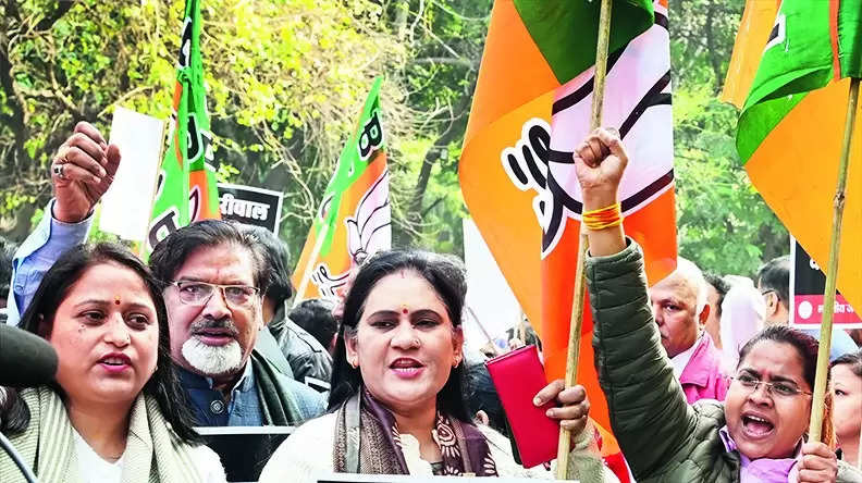 BJP Protests Against CM Kejriwal’s Alleged Involvement in Excise Policy Scam | Delhi News – Times of India