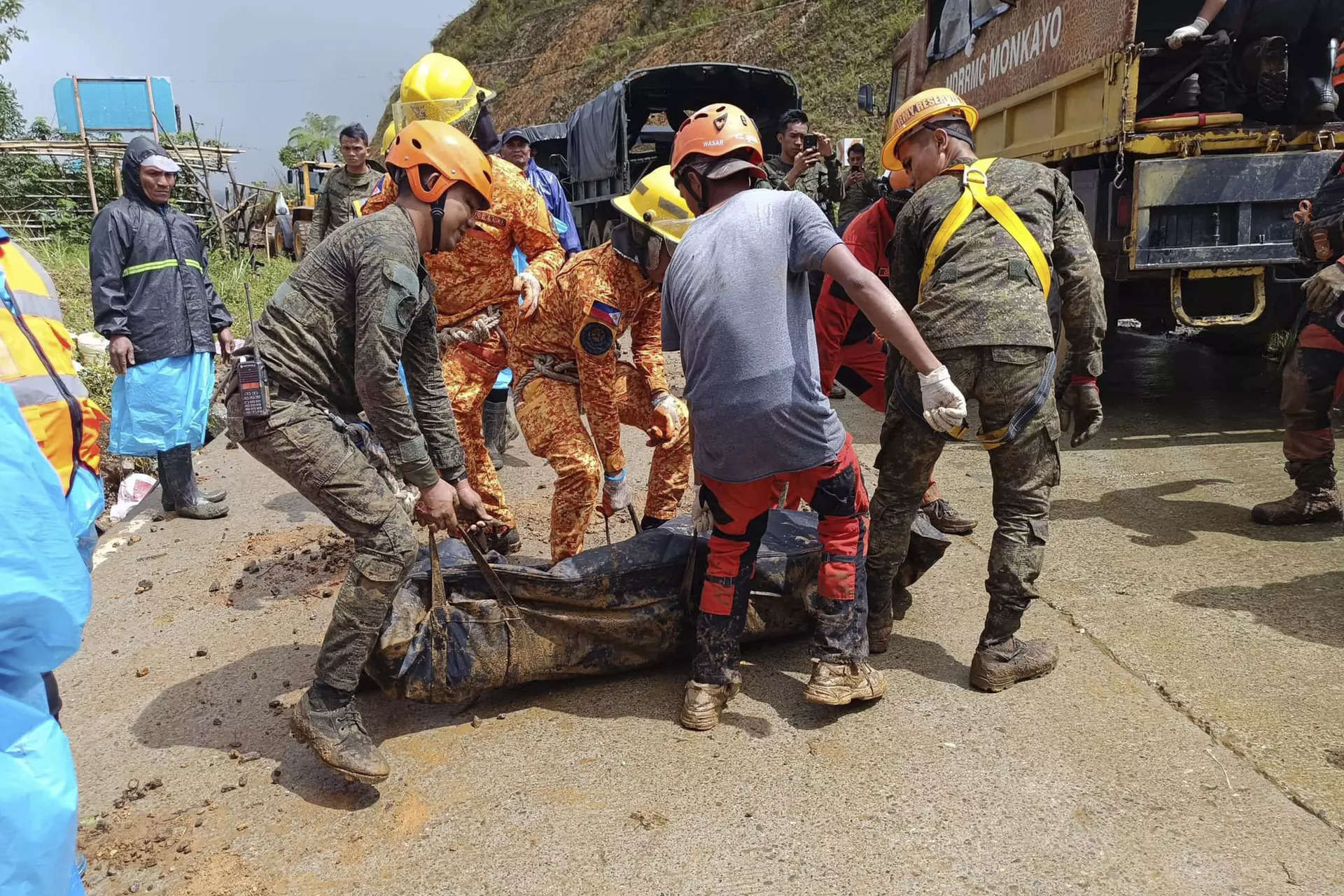 In pics: Devastating Philippines landslide kills over 60, several missing