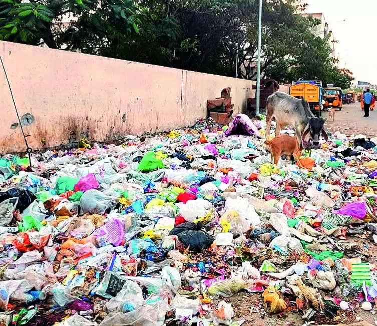 Uncleared Garbage Raises Concerns in Ukkadam Colony, Coimbatore | Coimbatore News – Times of India