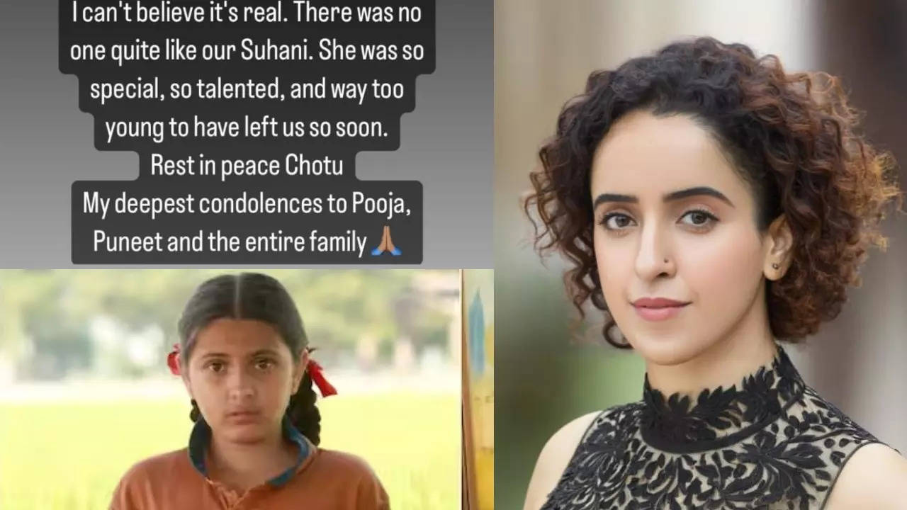 Sanya Malhotra expresses grief over the sudden demise of younger actress Suhani Bhatnagar |